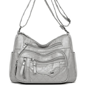 PU Leather Multi Pockets Adjustable Strap Shoulder Bag Trendsi