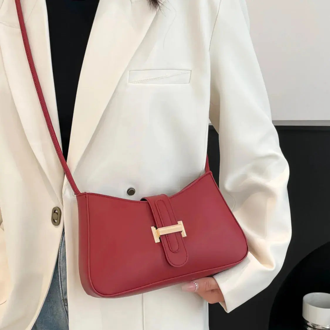 PU Leather Shoulder Bag Trendsi