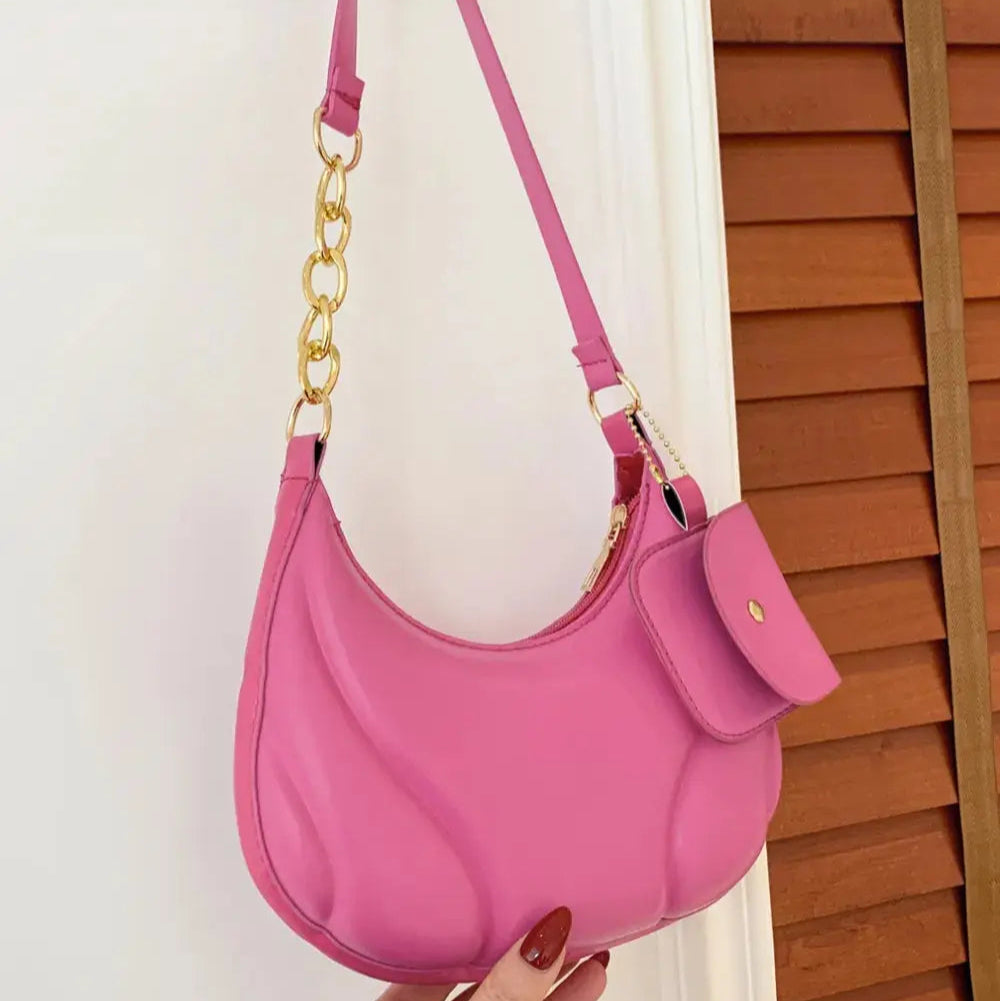 PU Leather Shoulder Bag with EarPods Bag Trendsi
