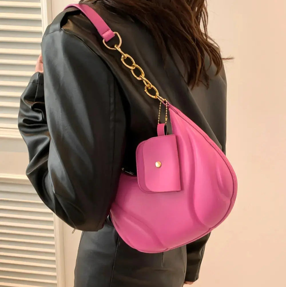 PU Leather Shoulder Bag with EarPods Bag Trendsi