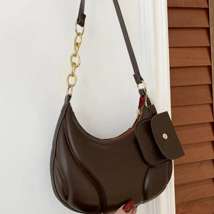 PU Leather Shoulder Bag with EarPods Bag Trendsi