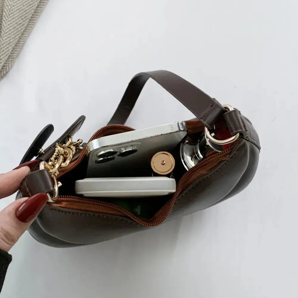 PU Leather Shoulder Bag with EarPods Bag Trendsi