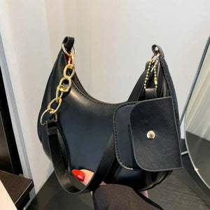 PU Leather Shoulder Bag with EarPods Bag Trendsi