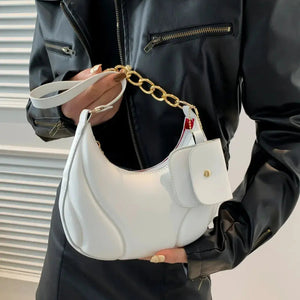 PU Leather Shoulder Bag with EarPods Bag Trendsi