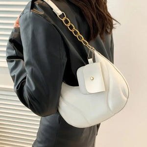 PU Leather Shoulder Bag with EarPods Bag Trendsi