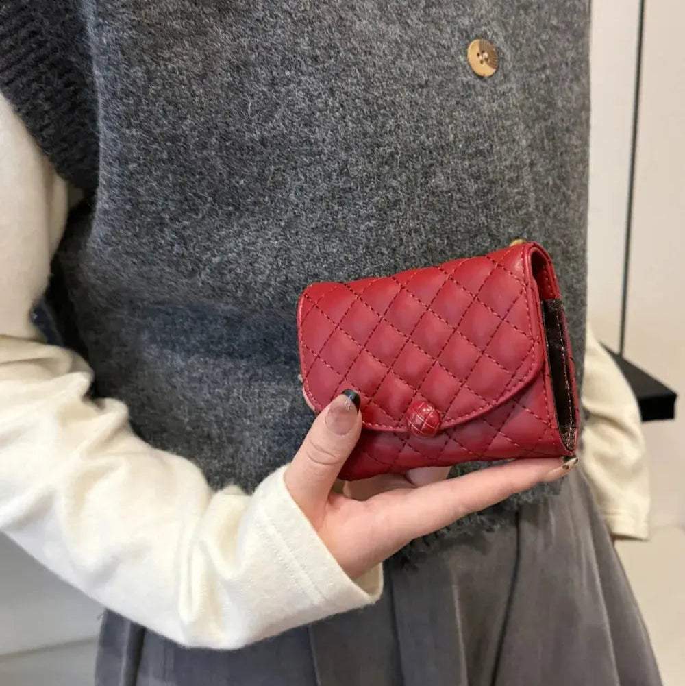 PU Leather Solid Color Wallet Trendsi