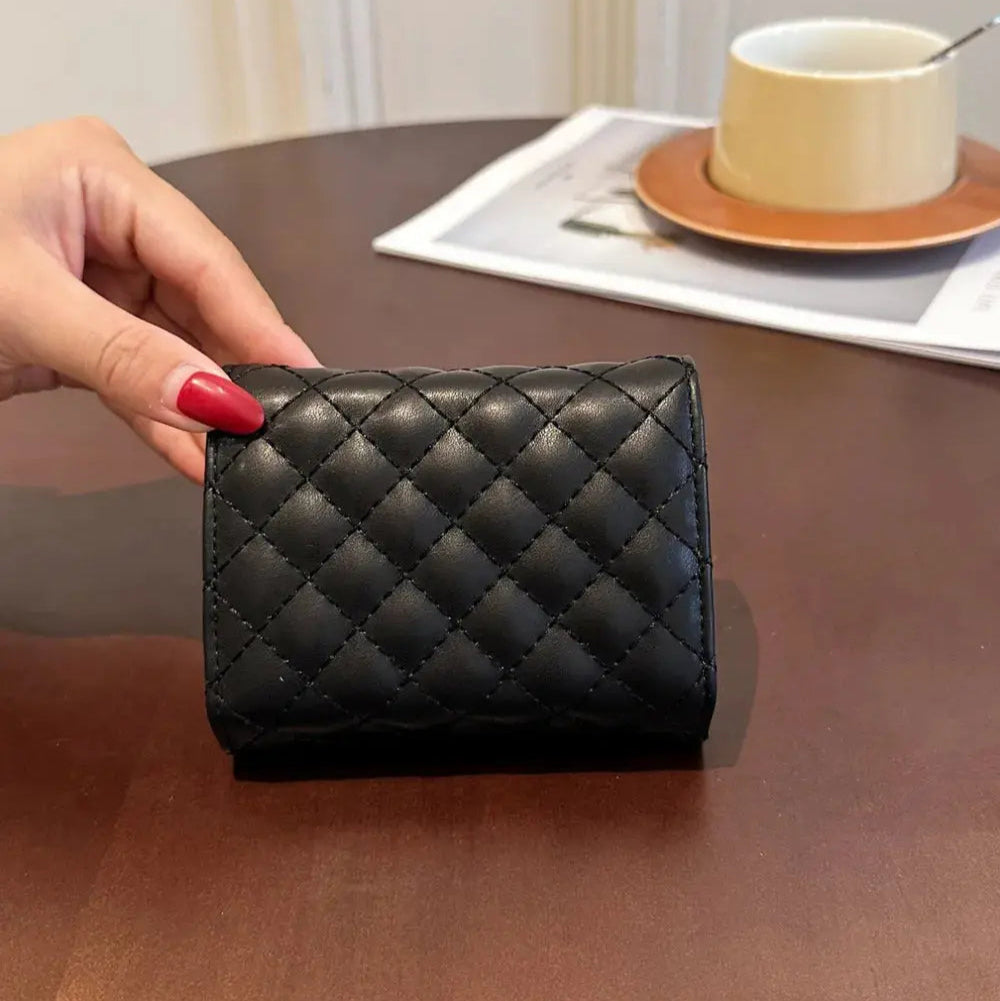 PU Leather Solid Color Wallet Trendsi