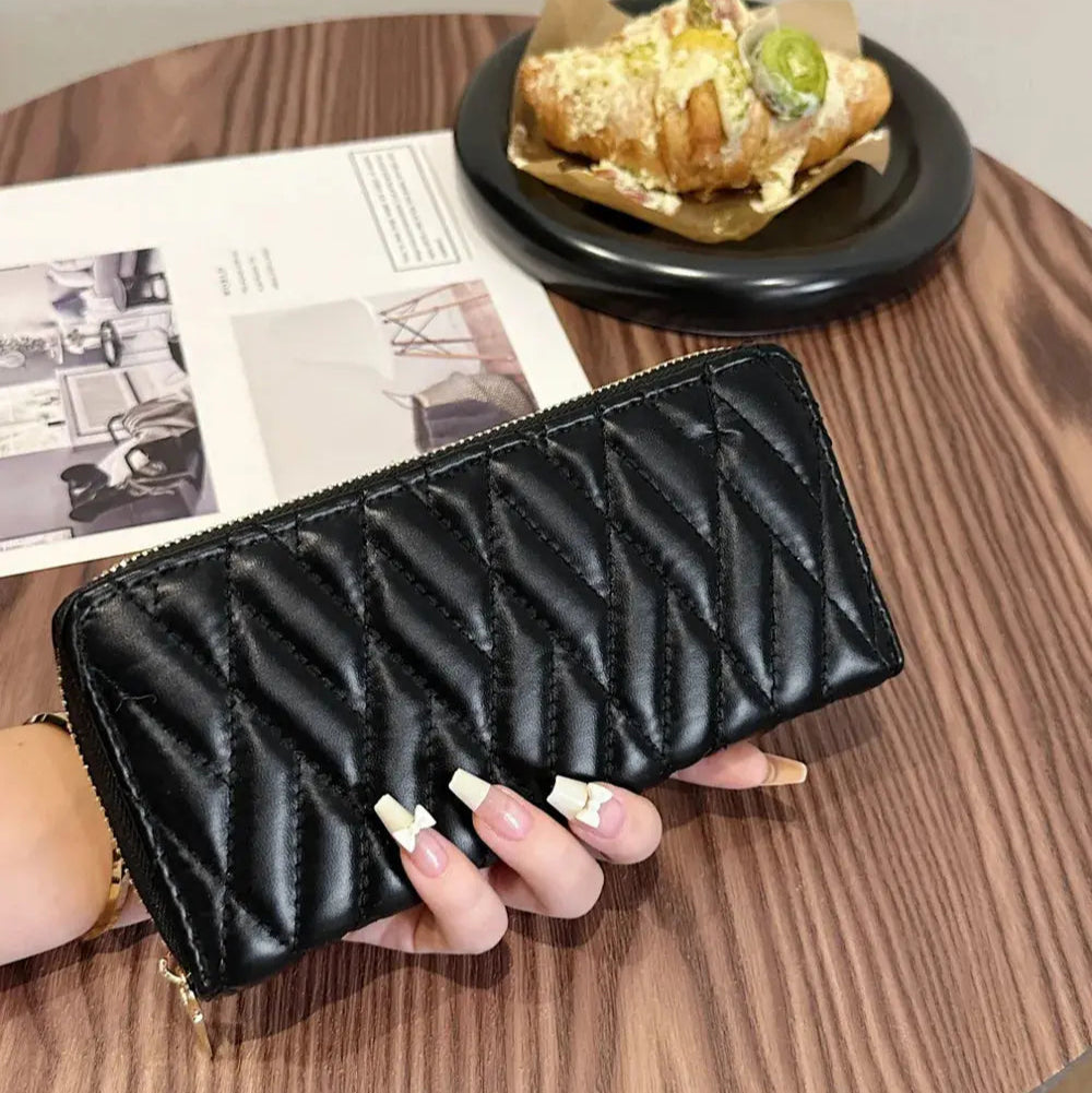 PU Leather Solid Color Wallet Trendsi