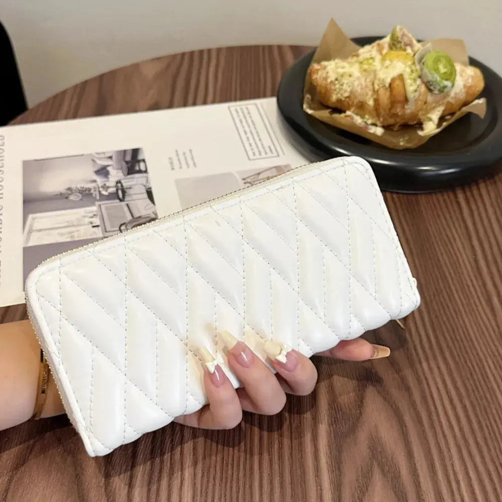 PU Leather Solid Color Wallet Trendsi