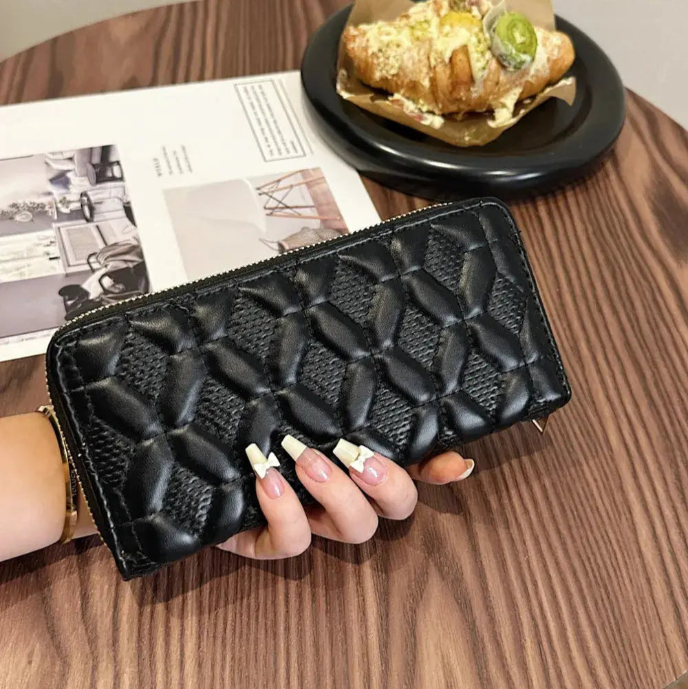 PU Leather Solid Color Wallet Trendsi