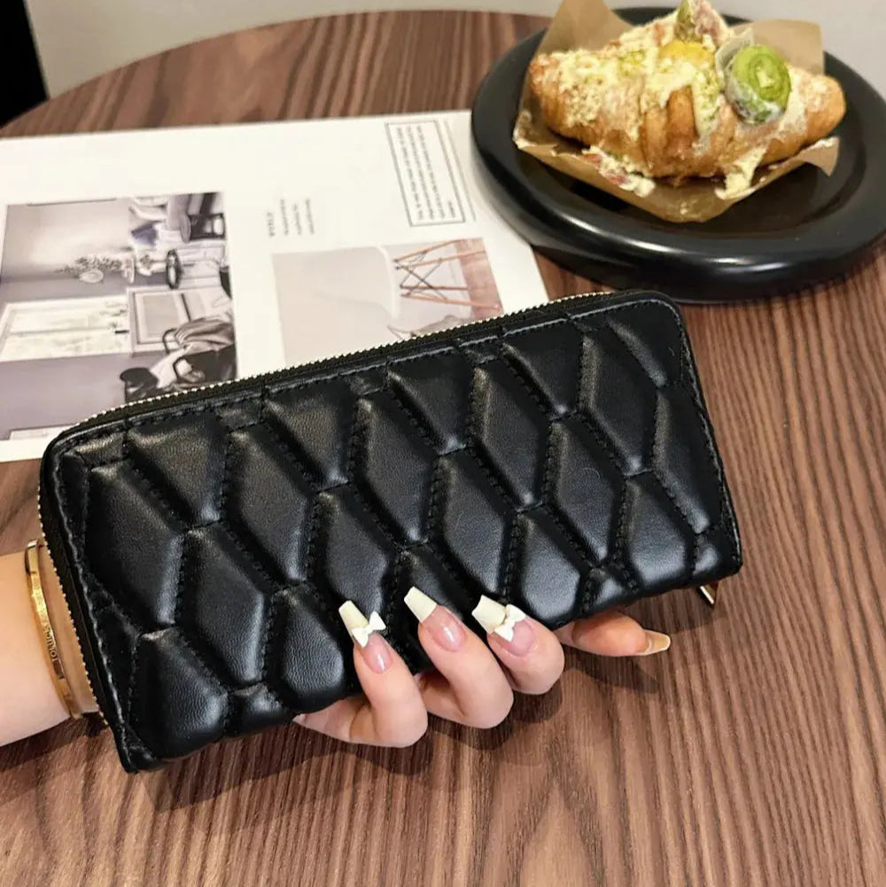 PU Leather Solid Color Wallet Trendsi