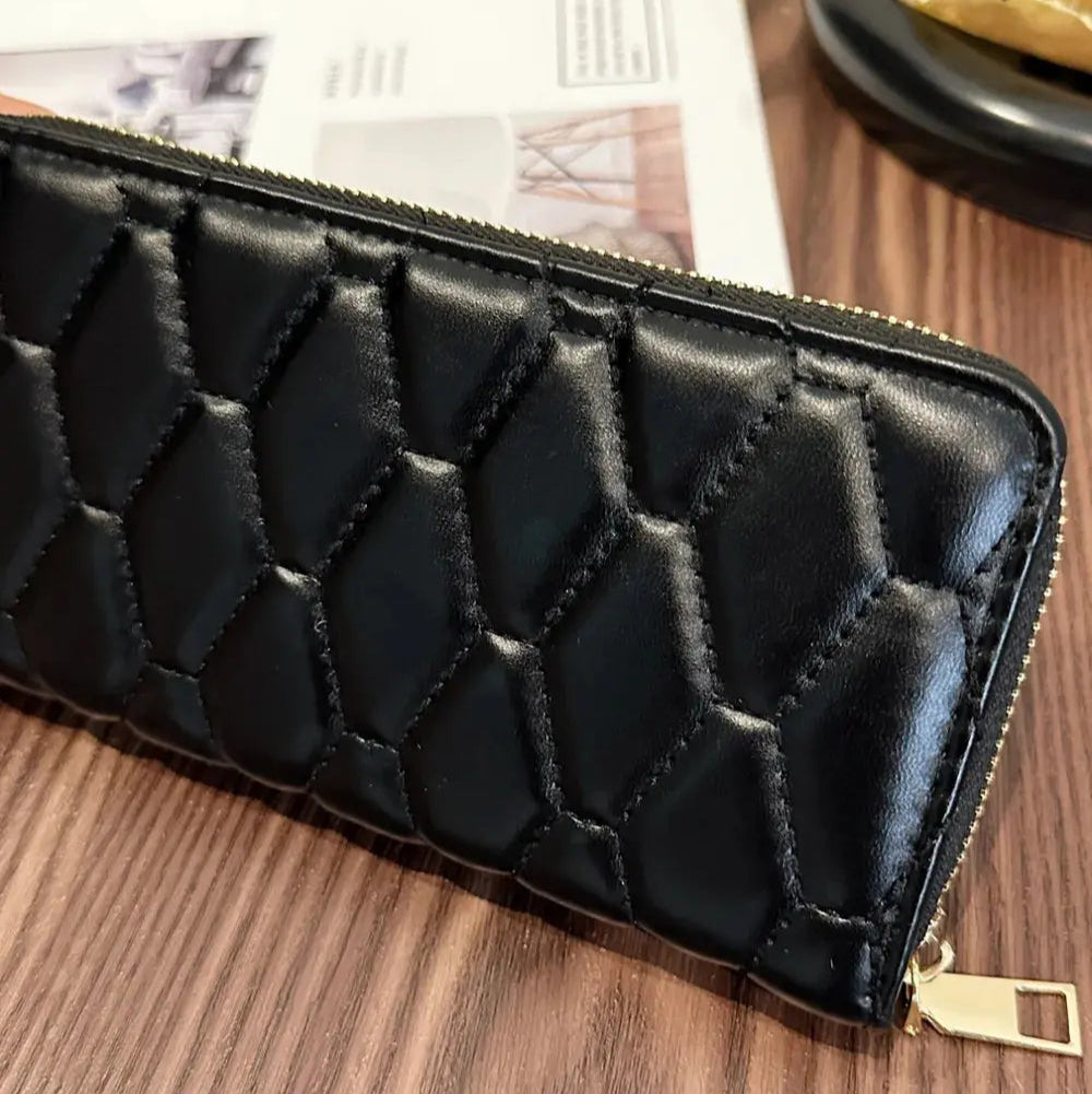 PU Leather Solid Color Wallet Trendsi