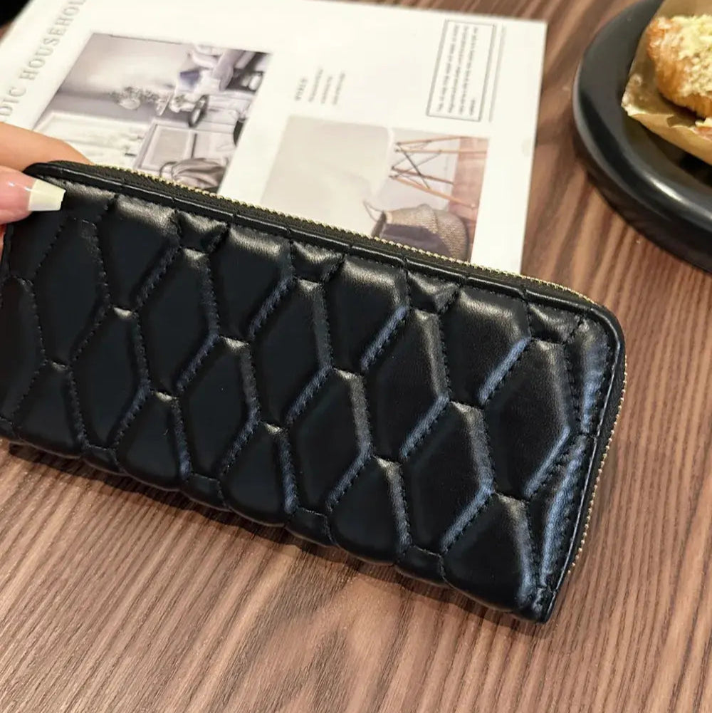 PU Leather Solid Color Wallet Trendsi