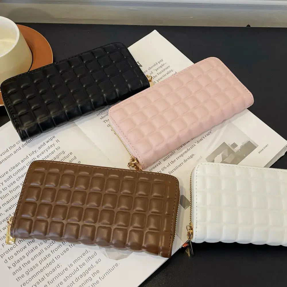 PU Leather Solid Color Wallet Trendsi