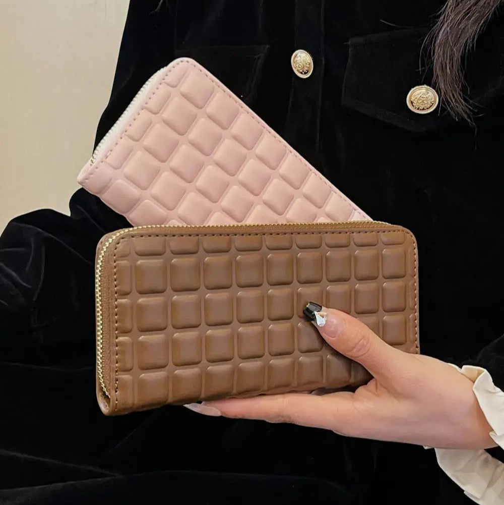 PU Leather Solid Color Wallet Trendsi