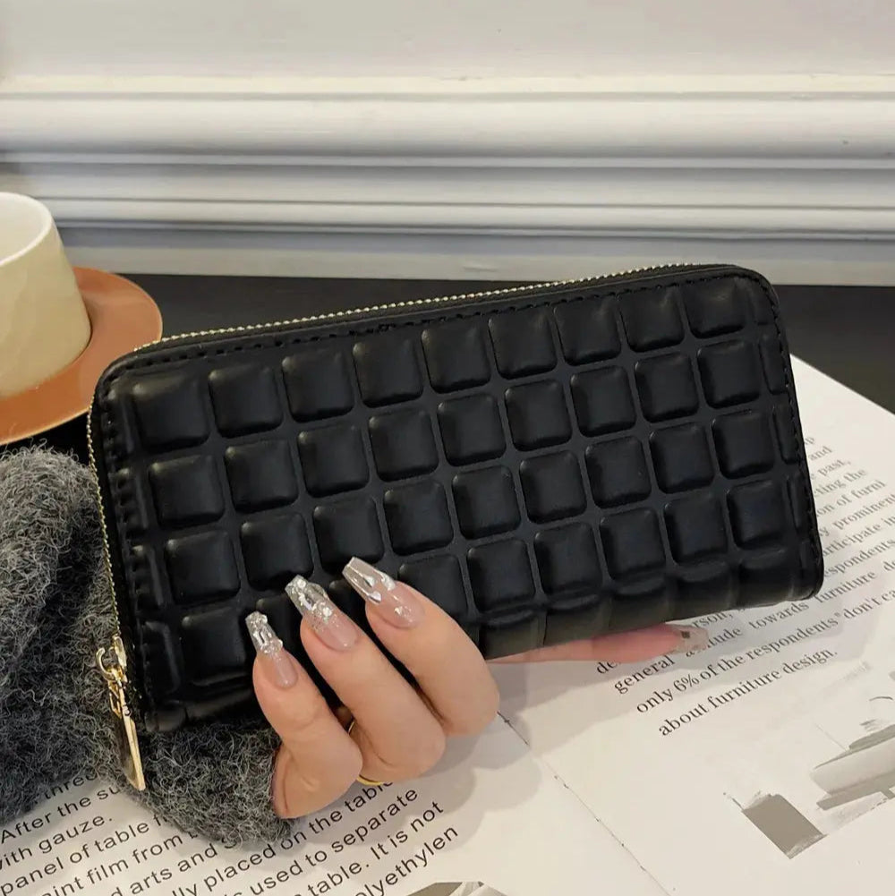 PU Leather Solid Color Wallet Trendsi