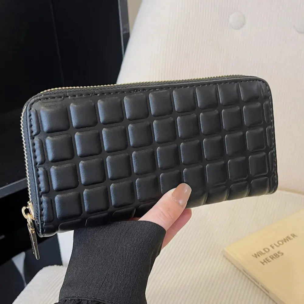 PU Leather Solid Color Wallet Trendsi