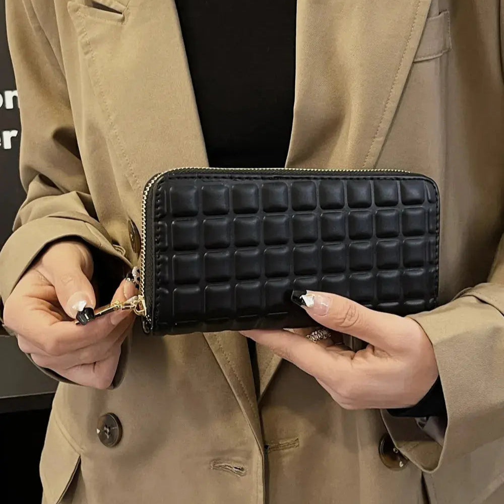 PU Leather Solid Color Wallet Trendsi