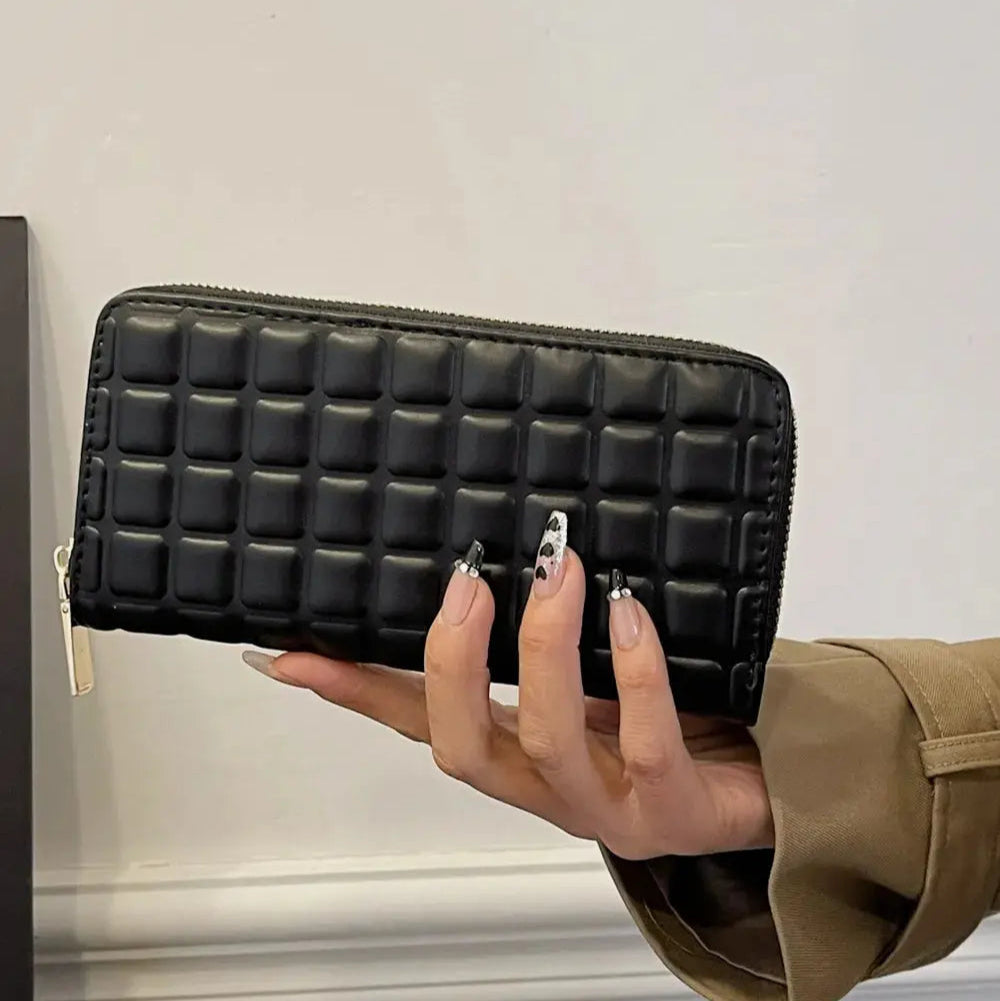 PU Leather Solid Color Wallet Trendsi