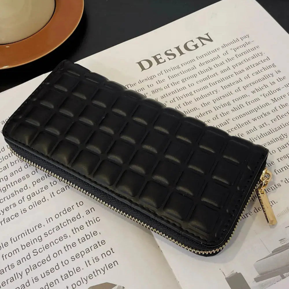 PU Leather Solid Color Wallet Trendsi