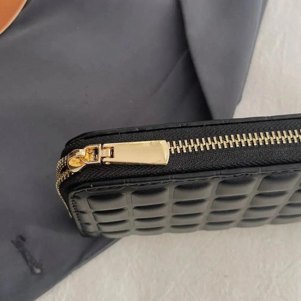 PU Leather Solid Color Wallet Trendsi