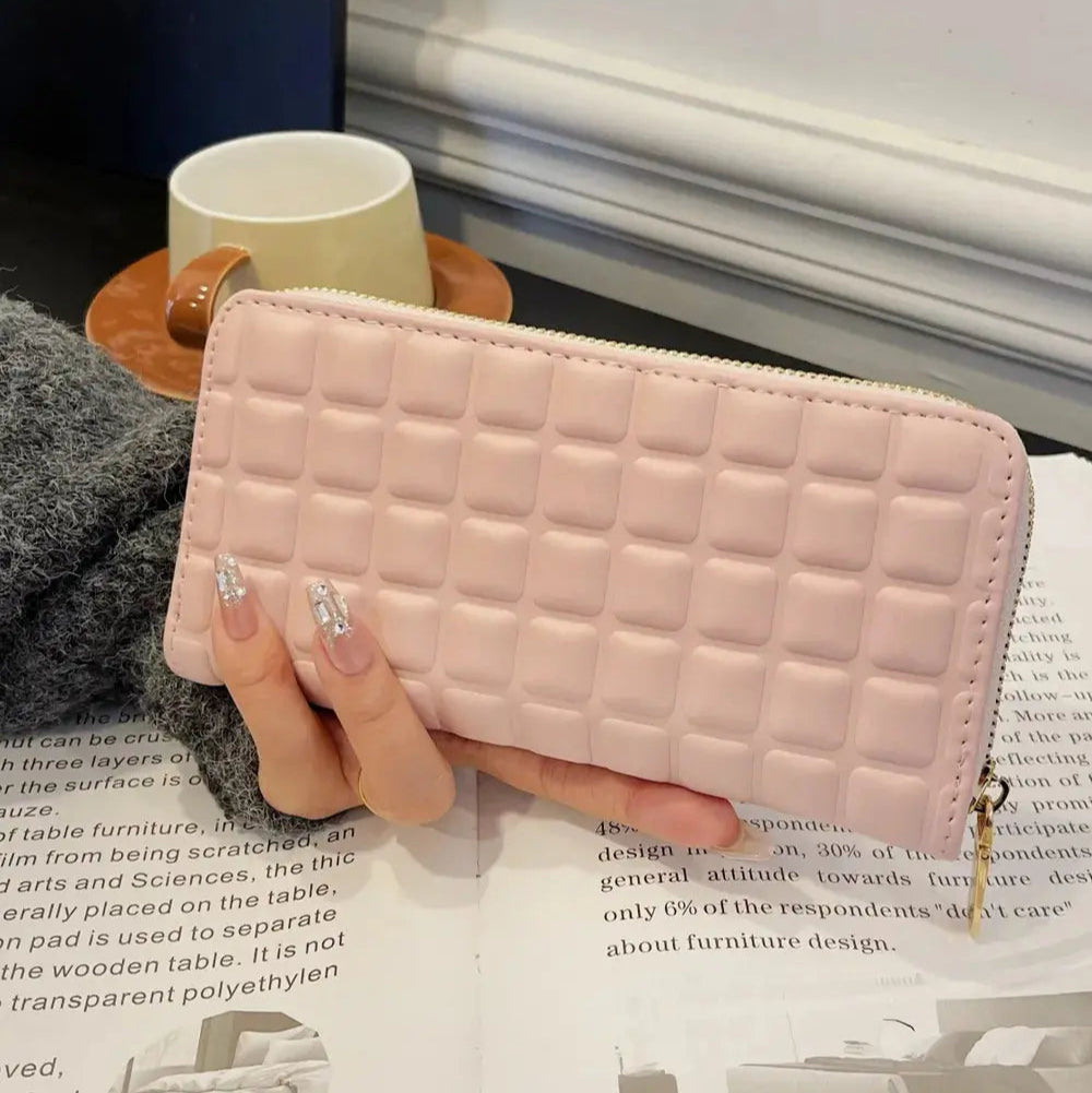 PU Leather Solid Color Wallet Trendsi