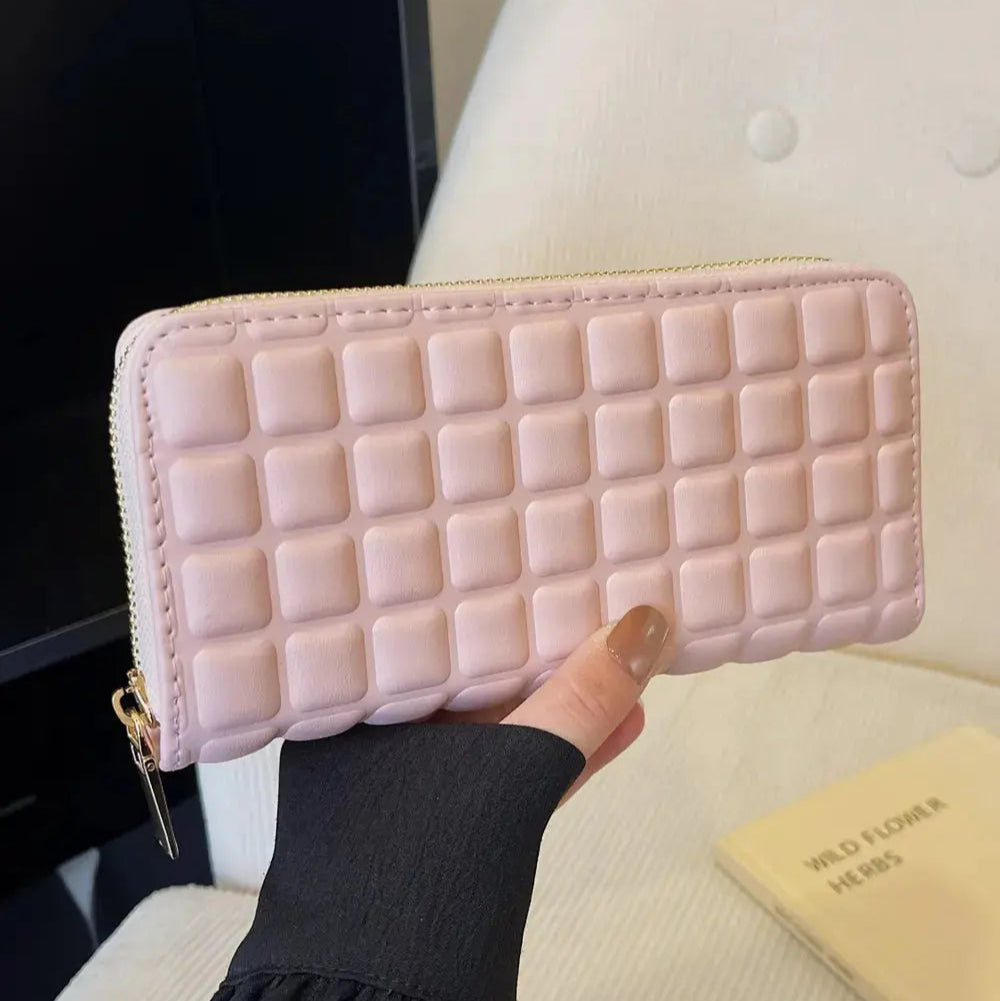 PU Leather Solid Color Wallet Trendsi
