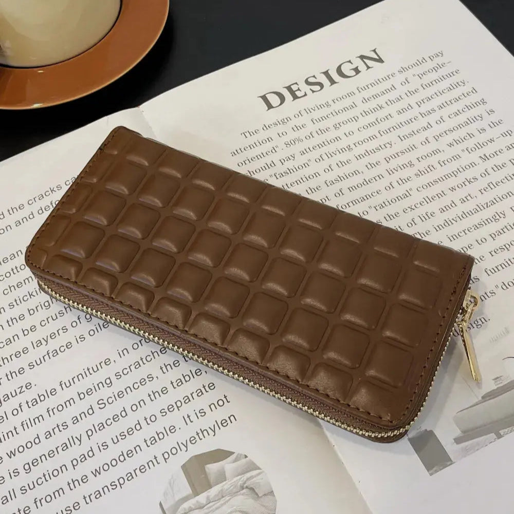 PU Leather Solid Color Wallet Trendsi