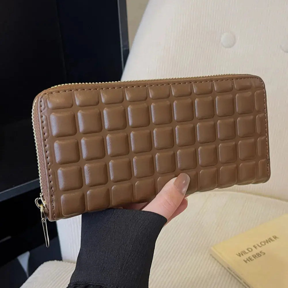 PU Leather Solid Color Wallet Trendsi