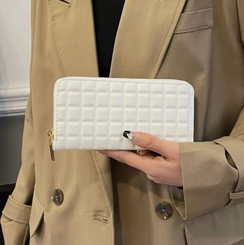 PU Leather Solid Color Wallet Trendsi