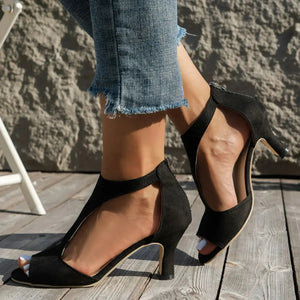Peep Toe Block Heels Sandals Trendsi