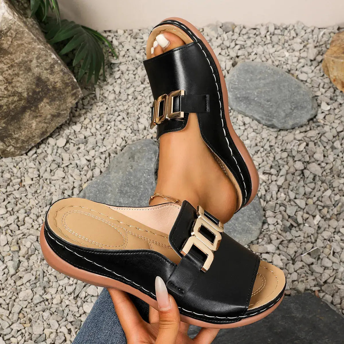 Peep Toe Platform Sandals Trendsi