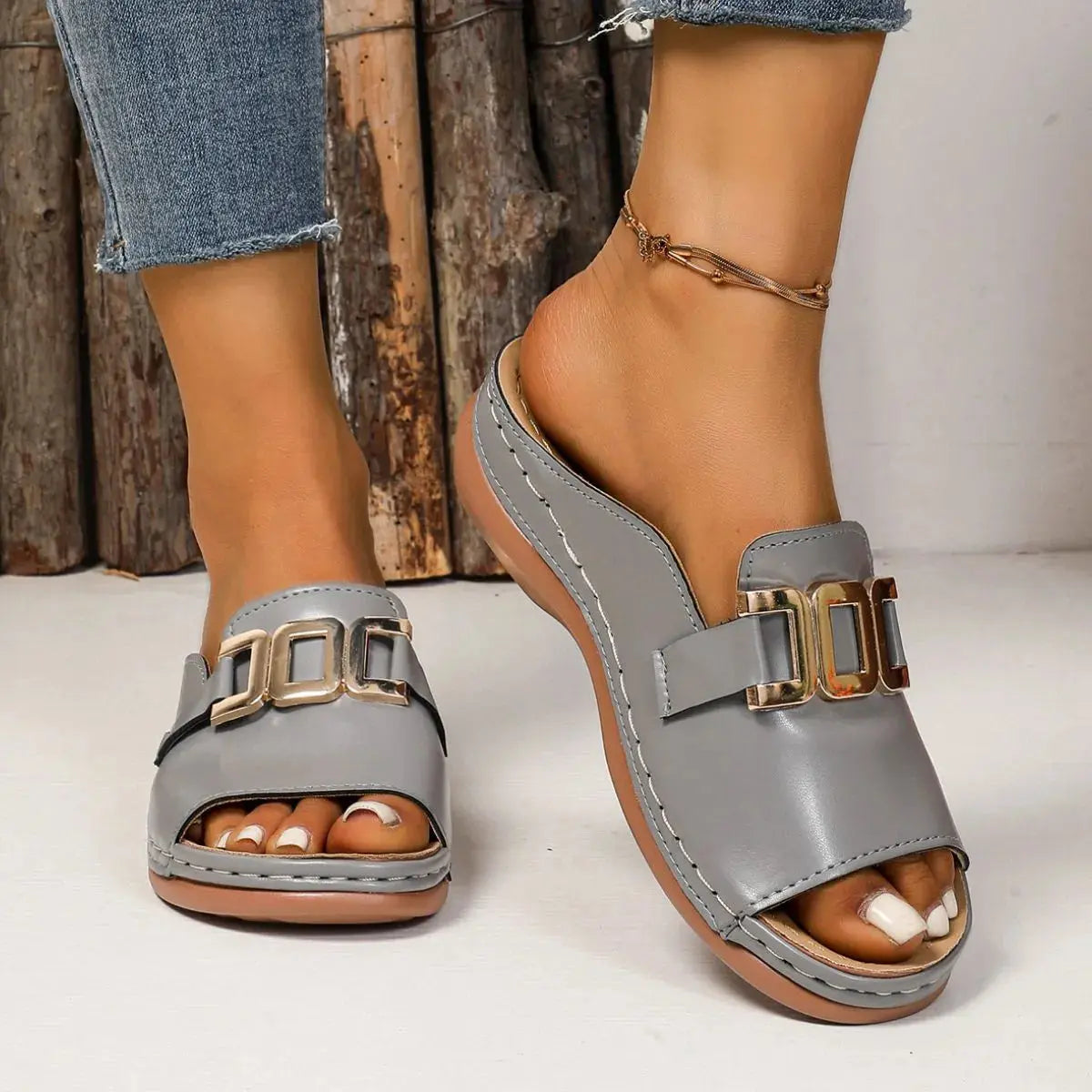 Peep Toe Platform Sandals Trendsi