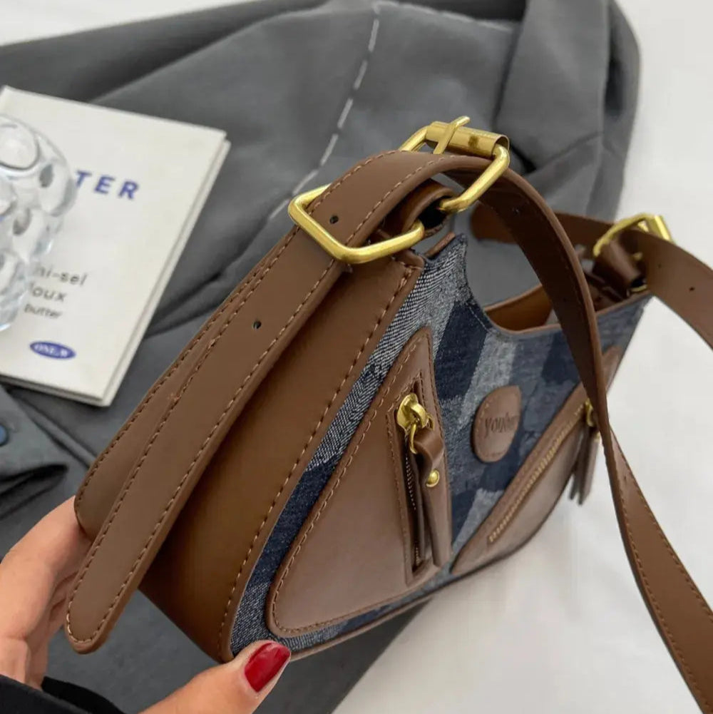 Plaid Adjustable Strap Shoulder Bag Trendsi
