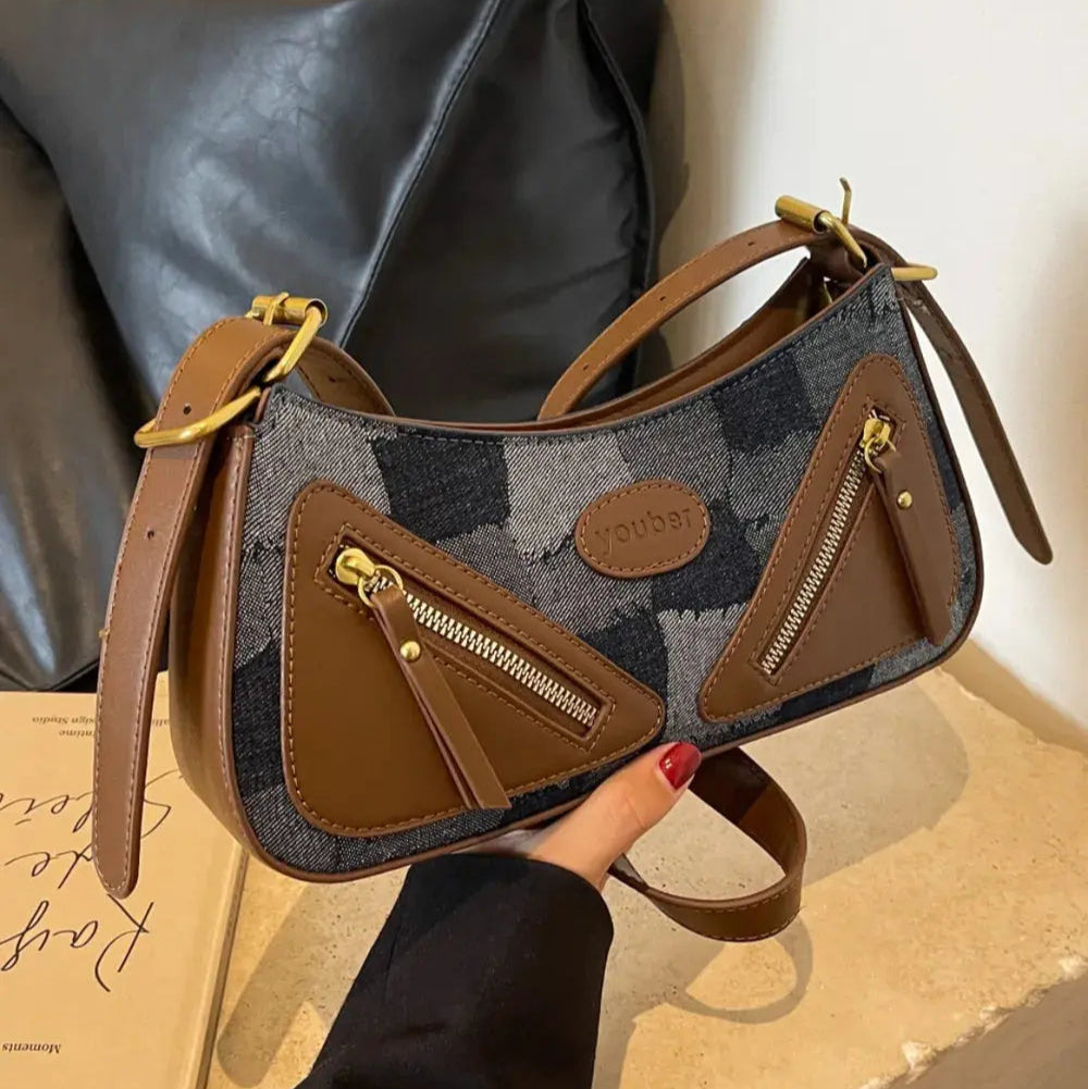Plaid Adjustable Strap Shoulder Bag Trendsi