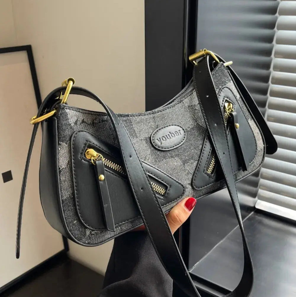 Plaid Adjustable Strap Shoulder Bag Trendsi