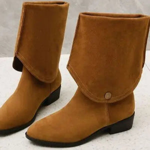 Point Toe Block Heel Boots Trendsi