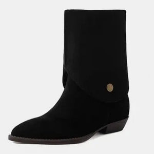 Point Toe Block Heel Boots Trendsi