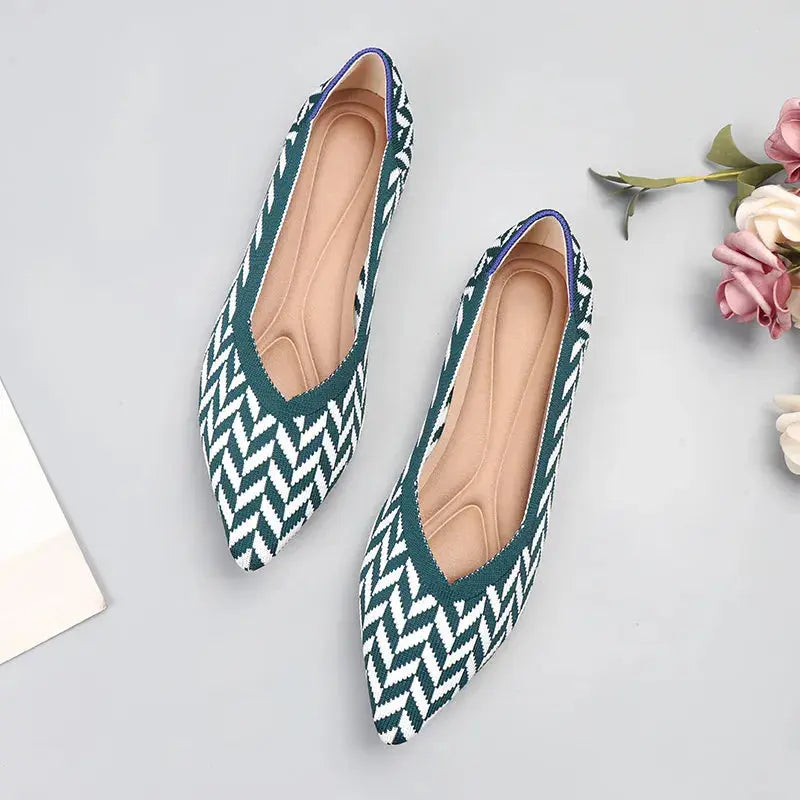 Point Toe Block Heels Slip-Ons Trendsi