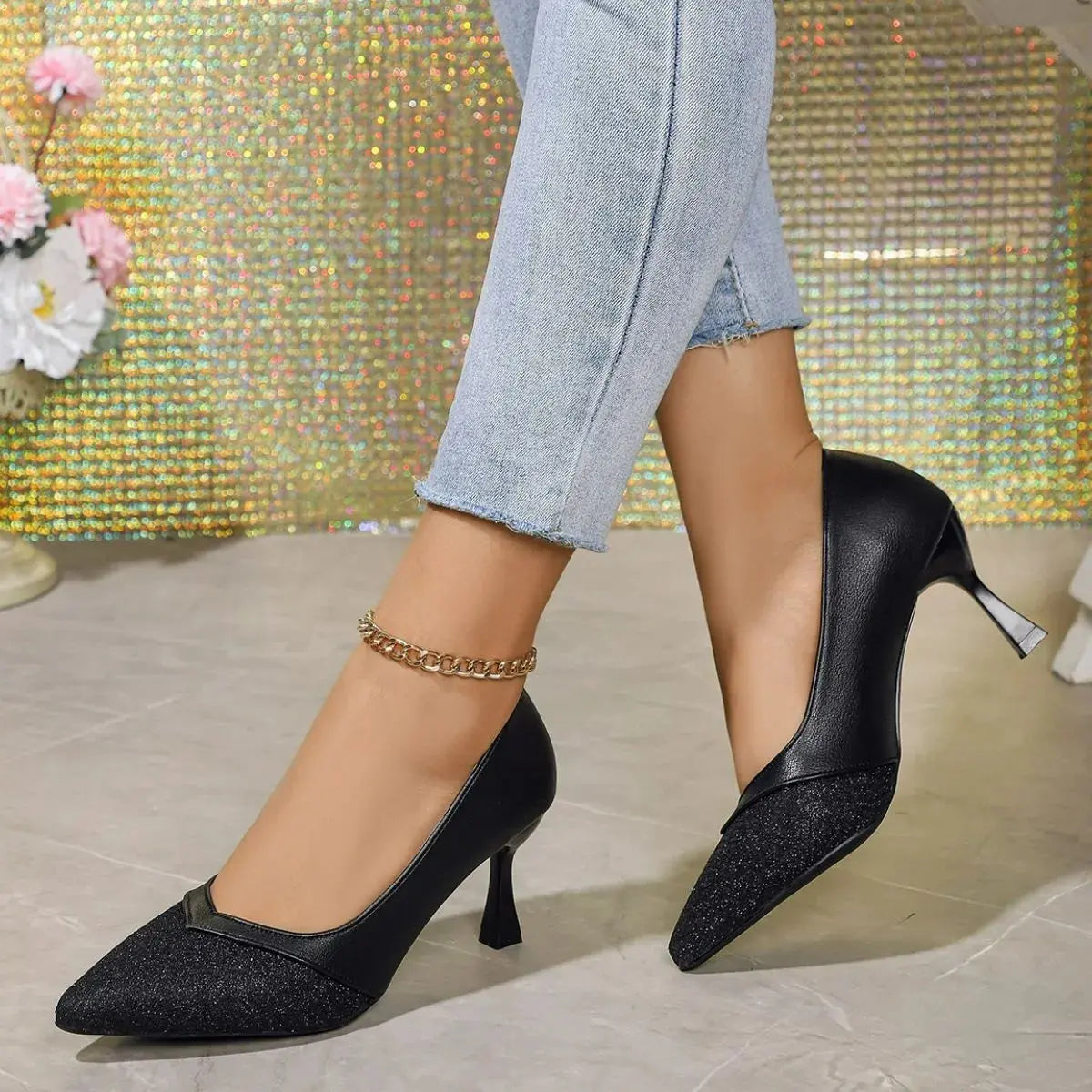 Point Toe Kitten Heels Pumps Trendsi