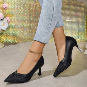 Point Toe Kitten Heels Pumps Trendsi