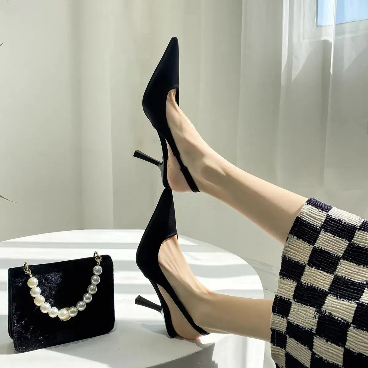 Point Toe Kitten Heels Pumps Trendsi
