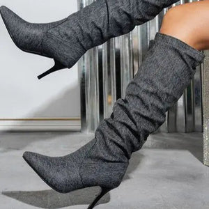 Point Toe Stiletto Boots Trendsi