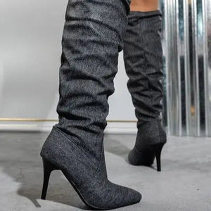 Point Toe Stiletto Boots Trendsi