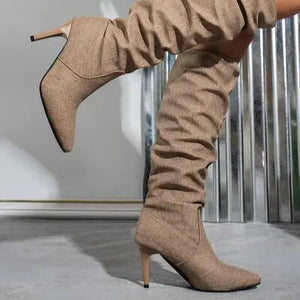 Point Toe Stiletto Boots Trendsi