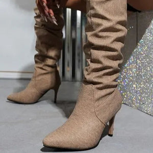 Point Toe Stiletto Boots Trendsi