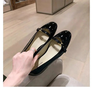 Round Toe Flats Slip-Ons Trendsi