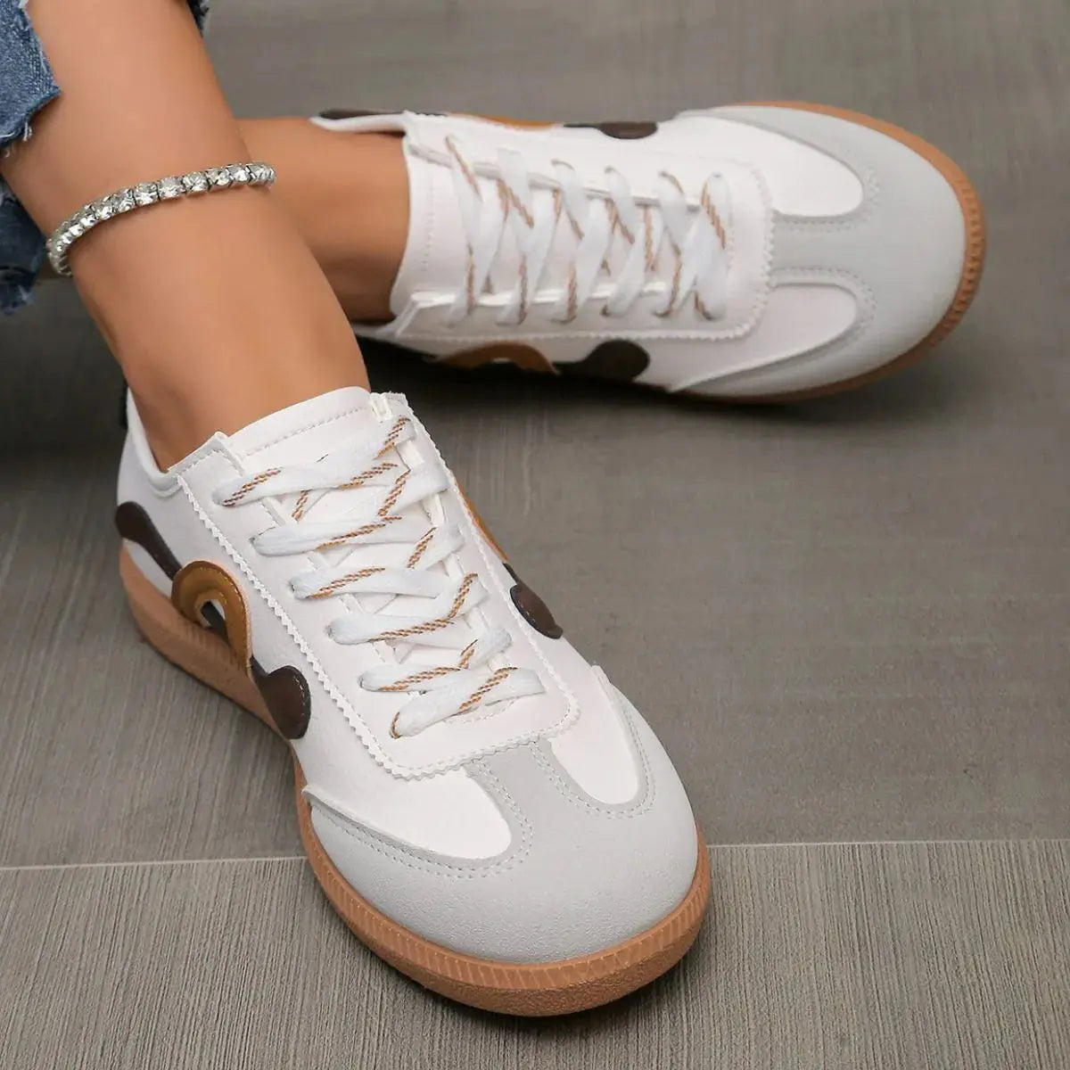 Round Toe Flats Sneakers Trendsi