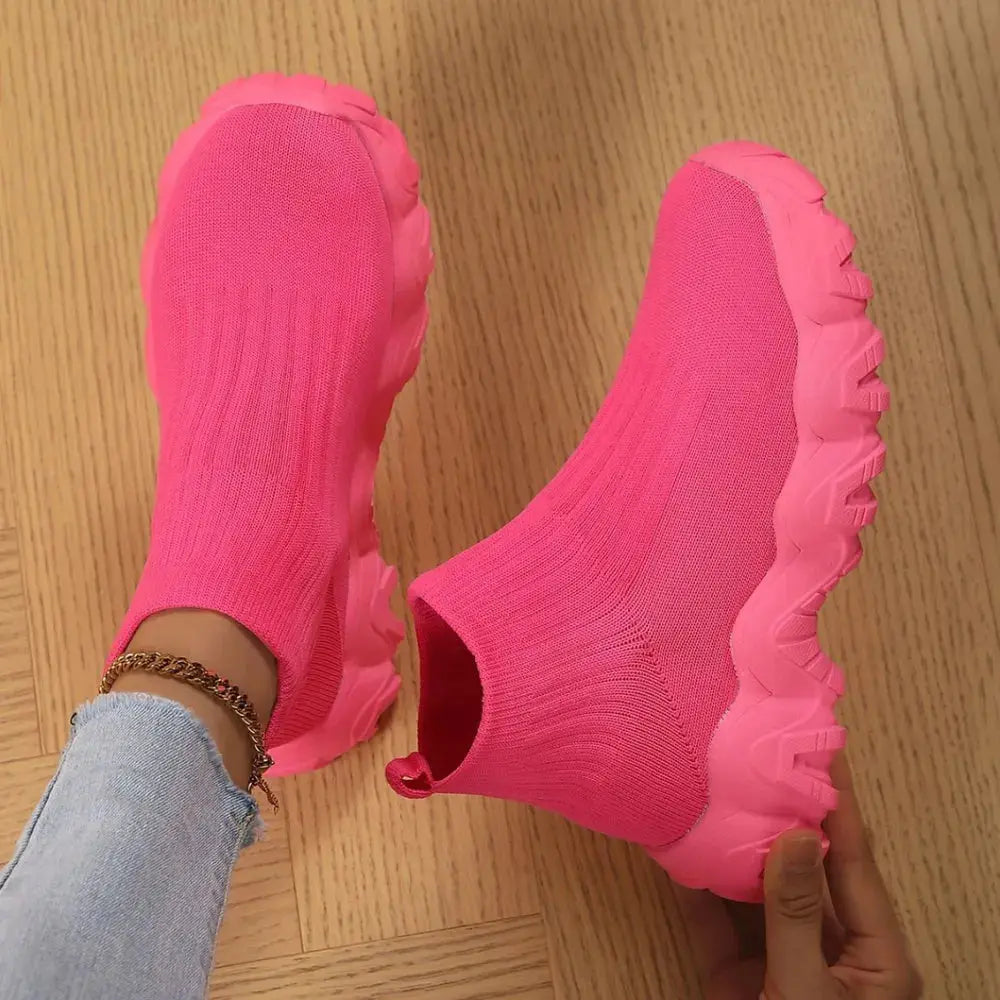 Round Toe Platform Athletic Trendsi