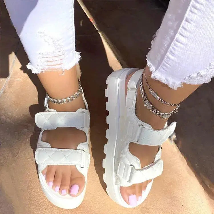 Round Toe Platform Sandals Trendsi
